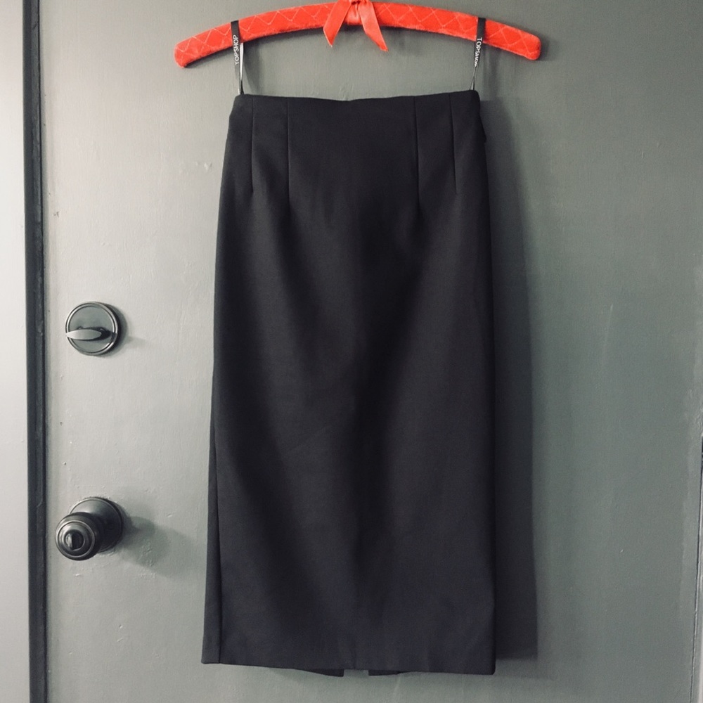 Topshop Bodycon Pencil Skirt  - Black US 2 UK 6